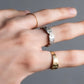 "CHANEL" Coco mark motif beige parts silver ring