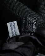 "YVES SAINT LAURENT" 70’s-80’s structured herringbone tweed tailored jacket