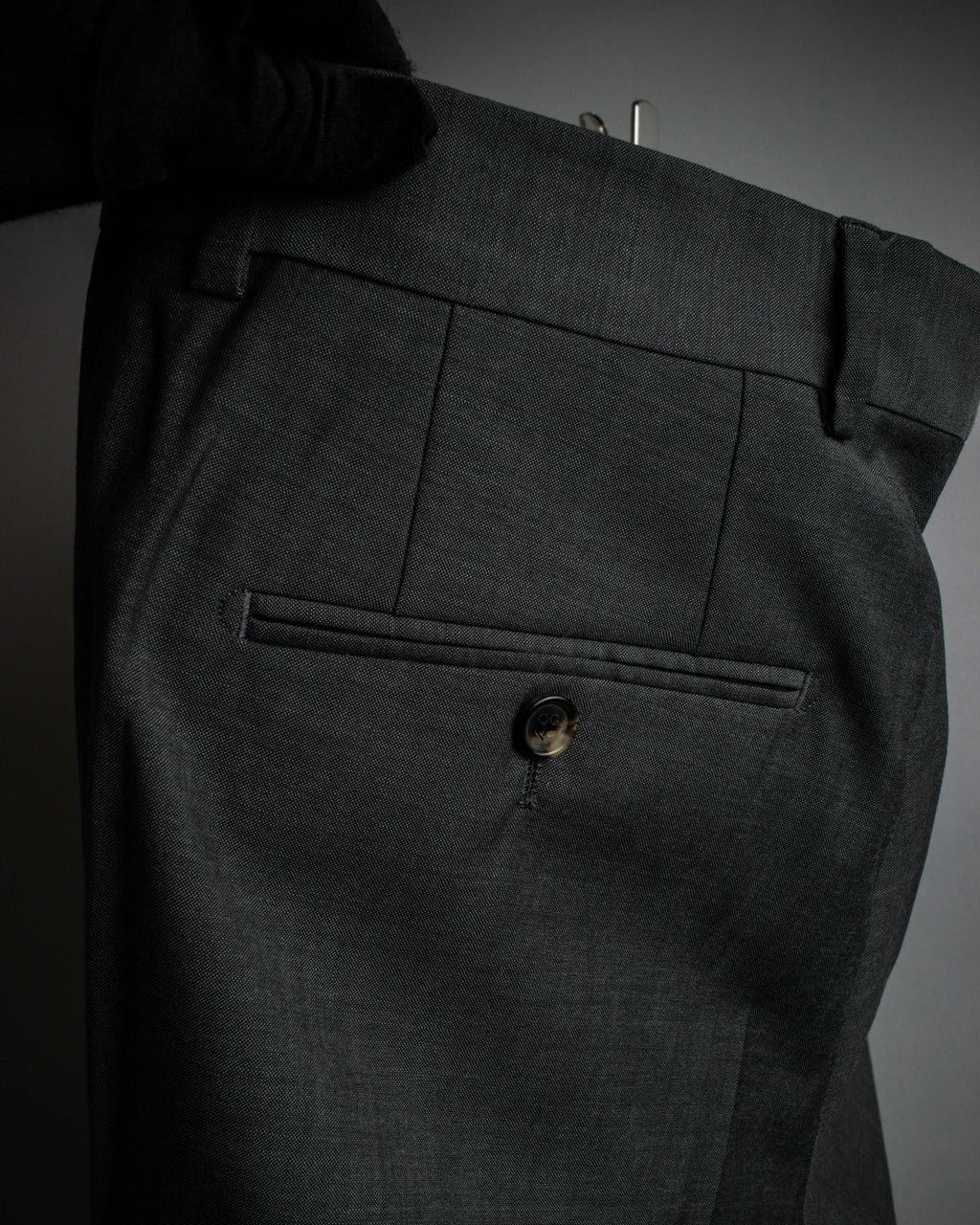 "HUGO BOSS" Fine-gauge wool khaki gray set up