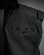 "HUGO BOSS" Fine-gauge wool khaki gray set up