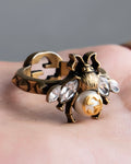 "GUCCI" Bee motif interlocking G ring
