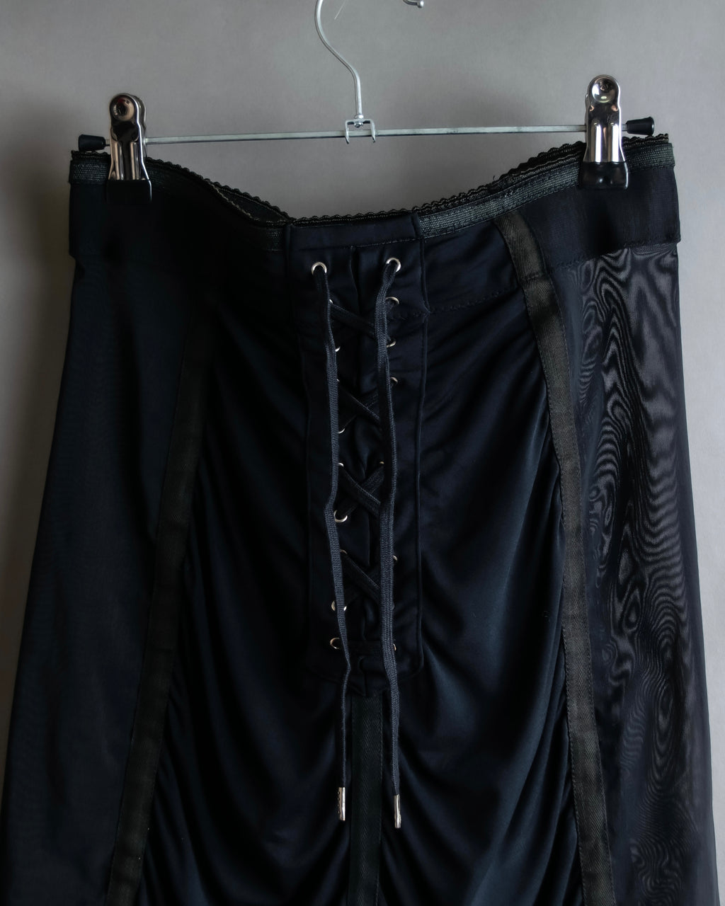 "JEAN PAUL GAULTIER MAILLE FEMME" Sheer shirring design design half pants