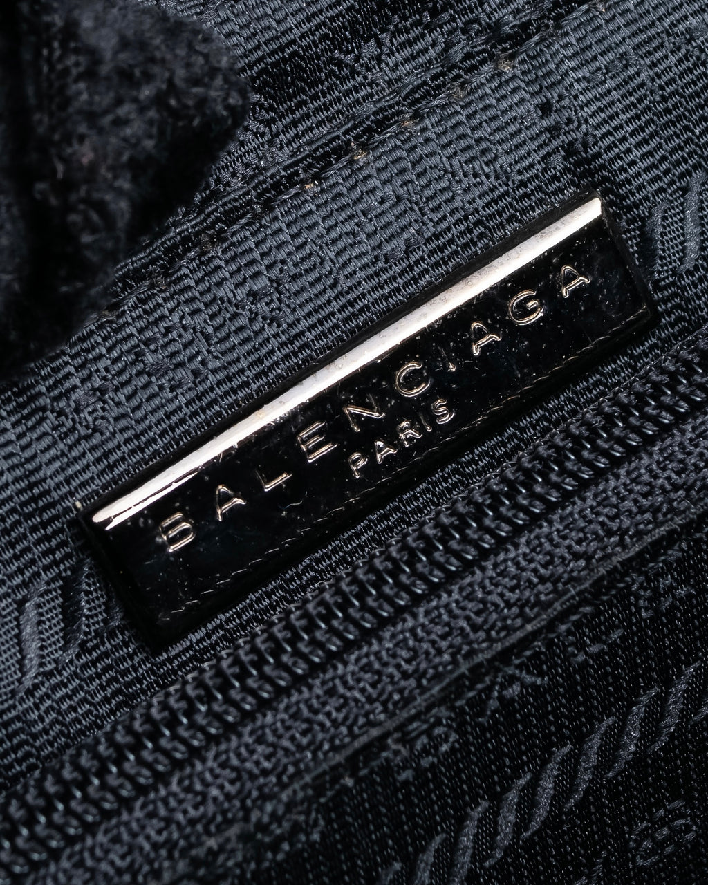 "BALENCIAGA" Horizontal metallic plate design leather shoulder bag