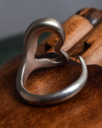 "Tiffany&Co" Elsa Peretti open heart design silver ring