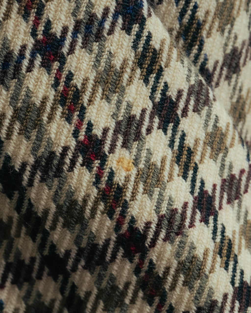 "GUCCI" 80's-early 90's Checked wool cashmere double-breasted jacket