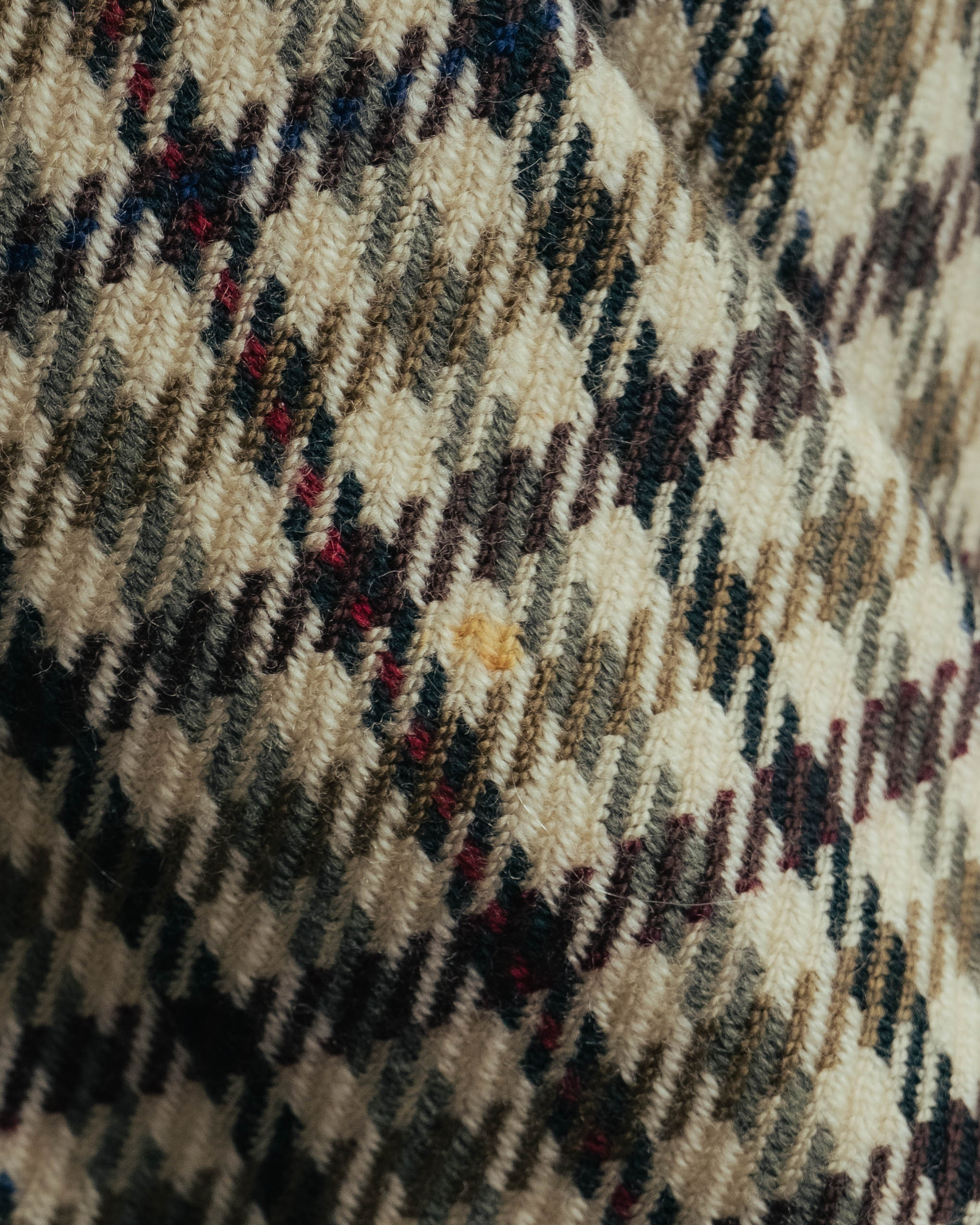 "GUCCI" 80's-early 90's Checked wool cashmere double-breasted jacket