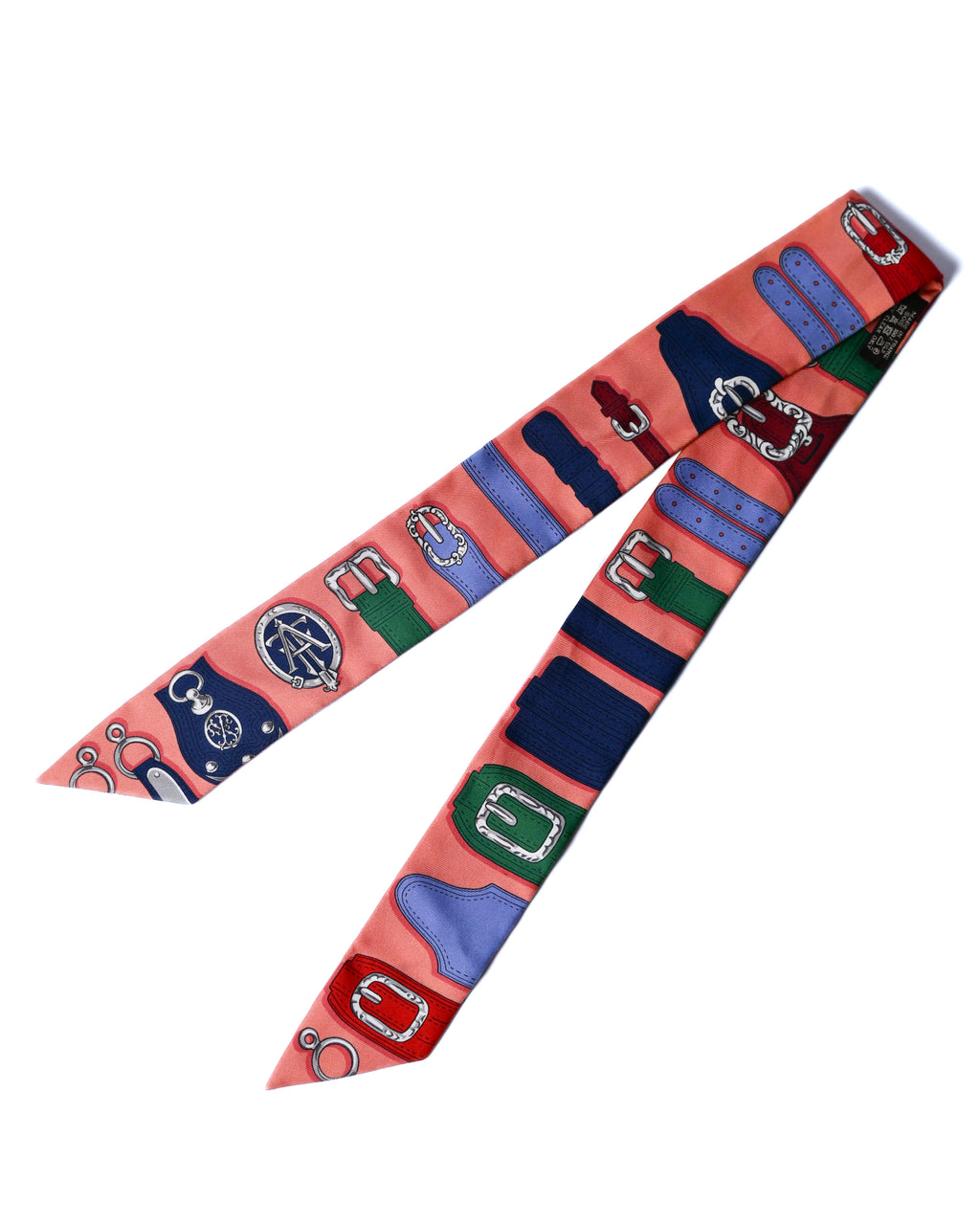 HERMES/ “Harnais des Présidents” Twilly Silk Scarf