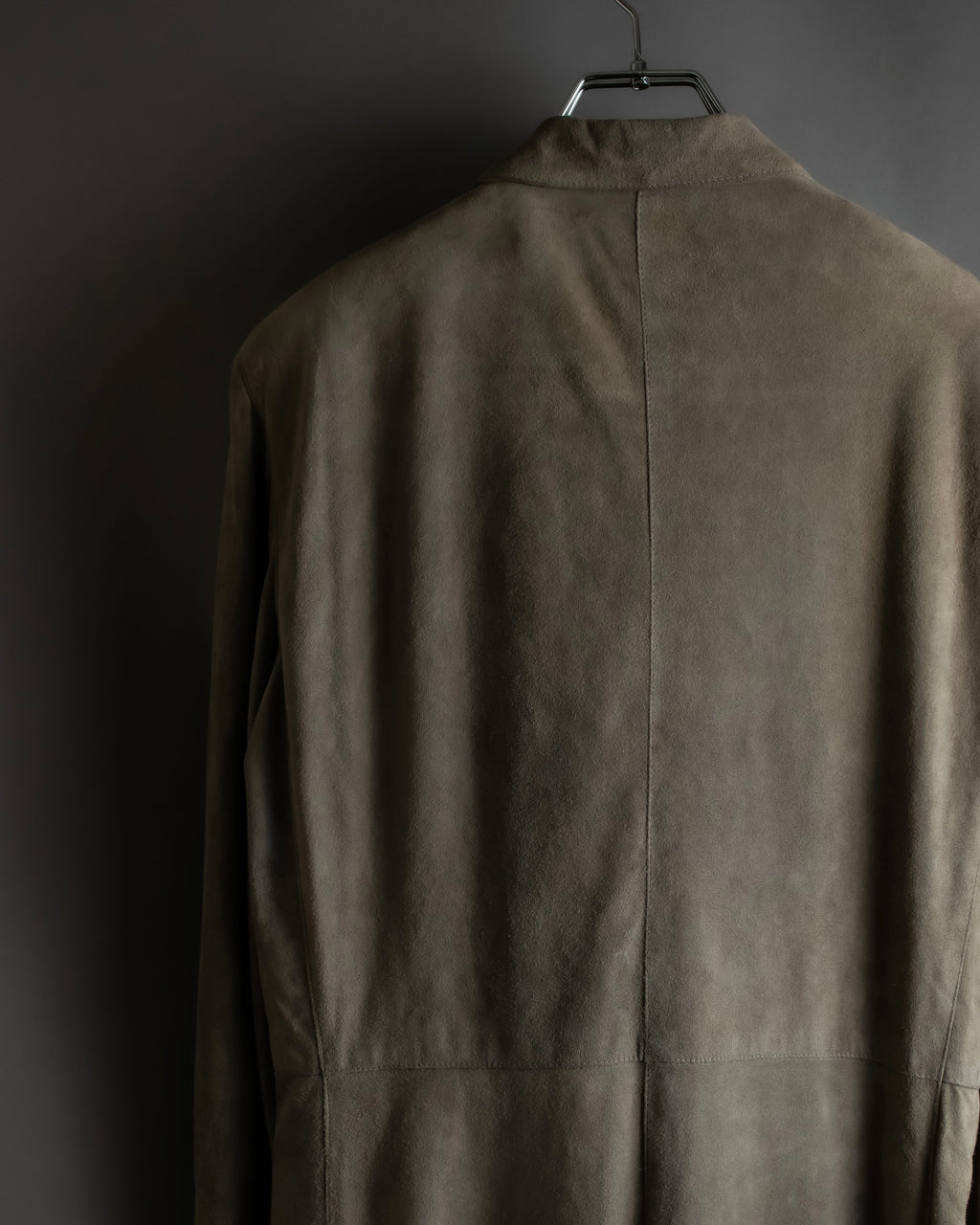 "GIORGIO ARMANI" Brushed shades suede leather long coat