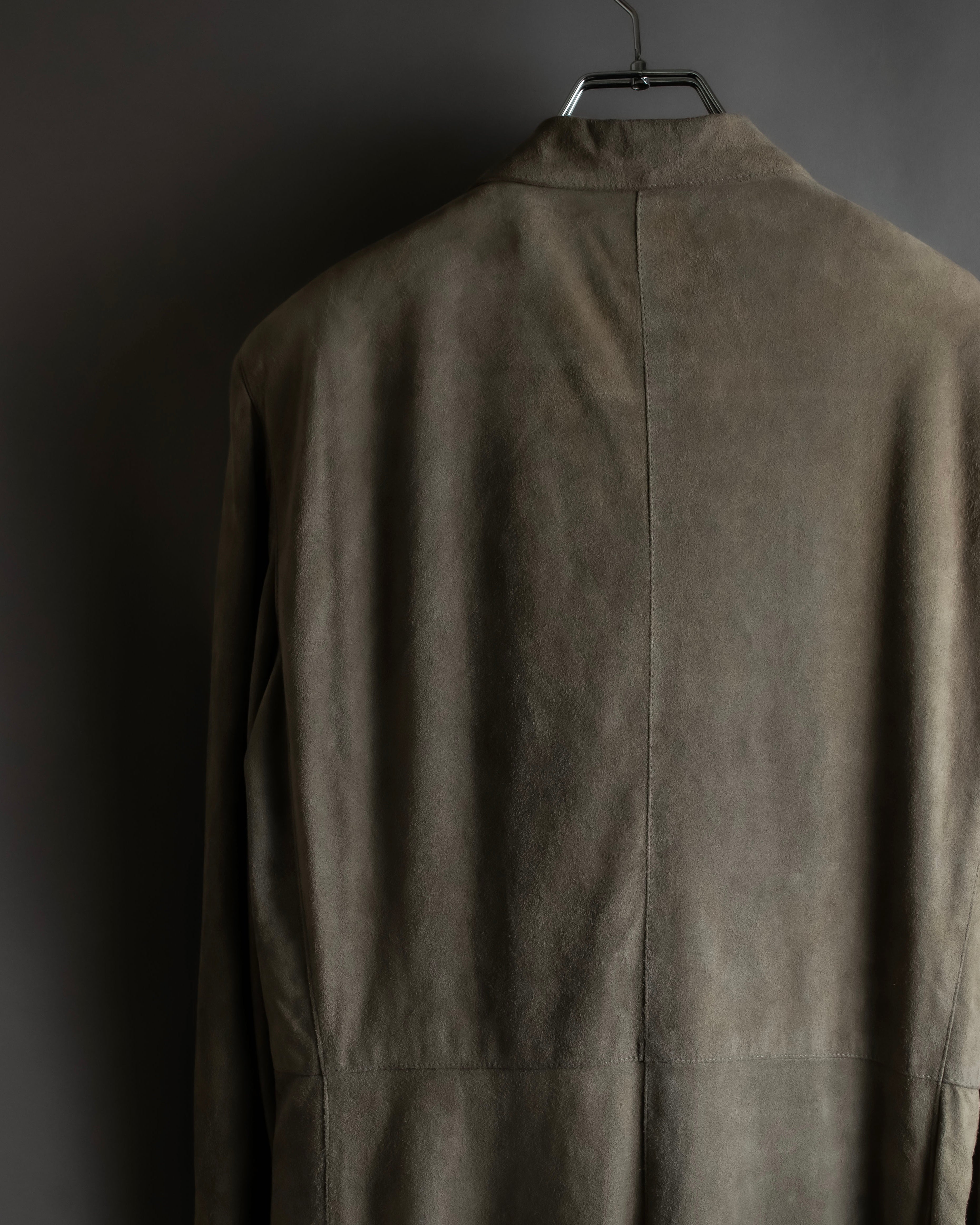 "GIORGIO ARMANI" Brushed shades suede leather long coat