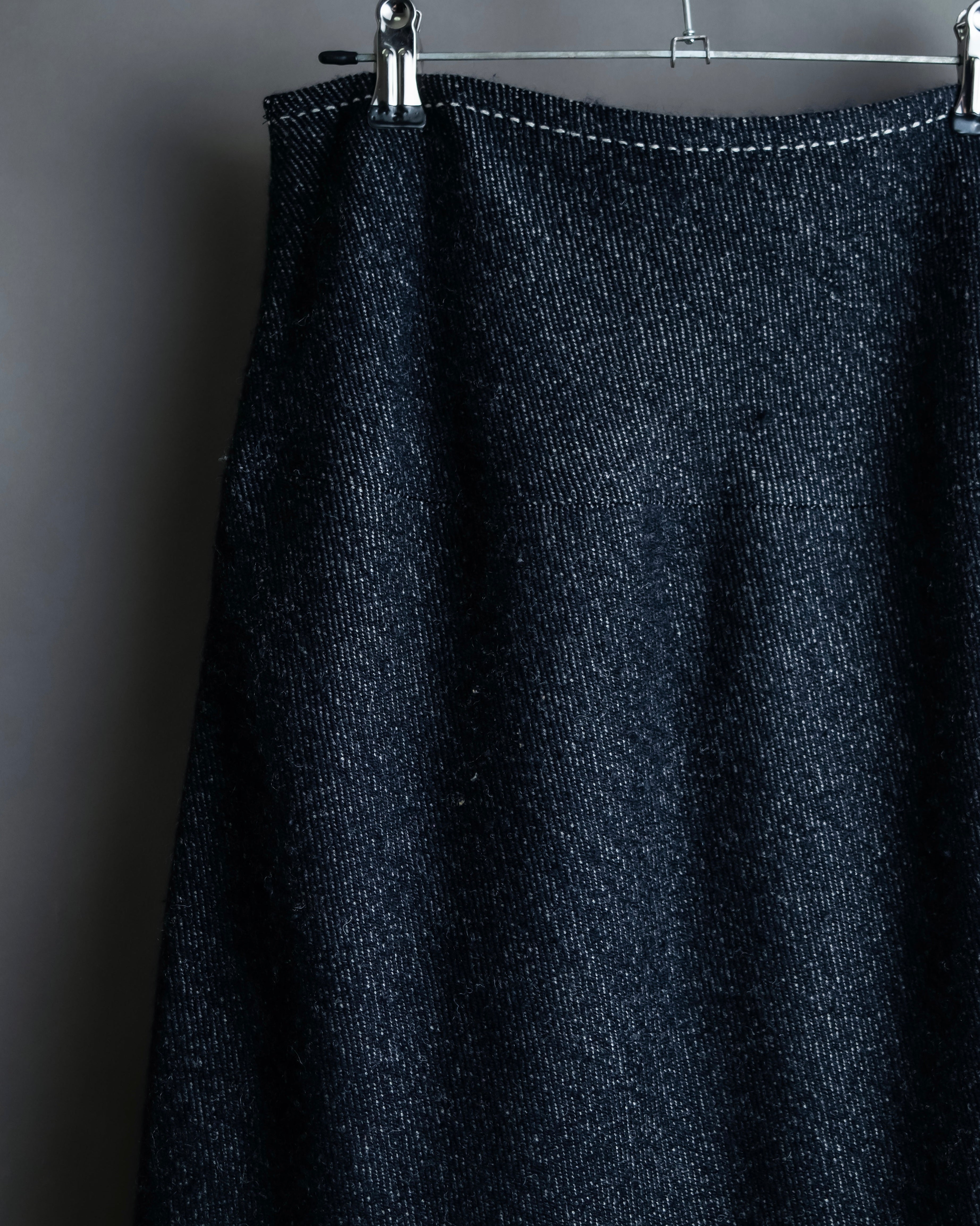 "tricot COMME desGARCONS" Flared silhouette wool cropped skirt