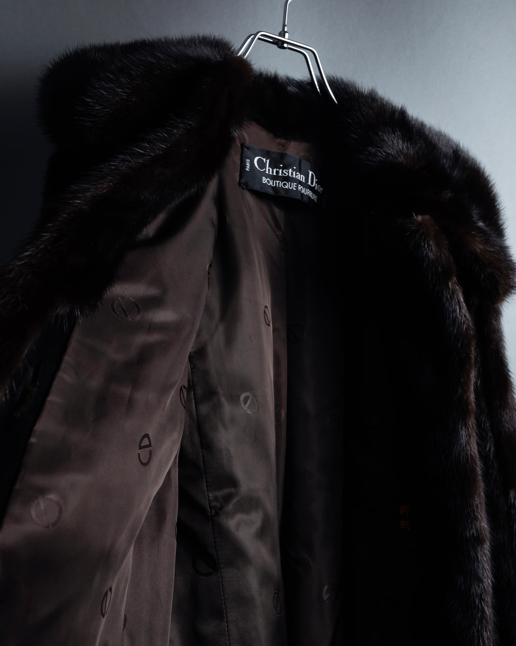 -SPECIAL- "Christian Dior Boutique Paris" 70's-80's Panel work design 100% mink fur coat