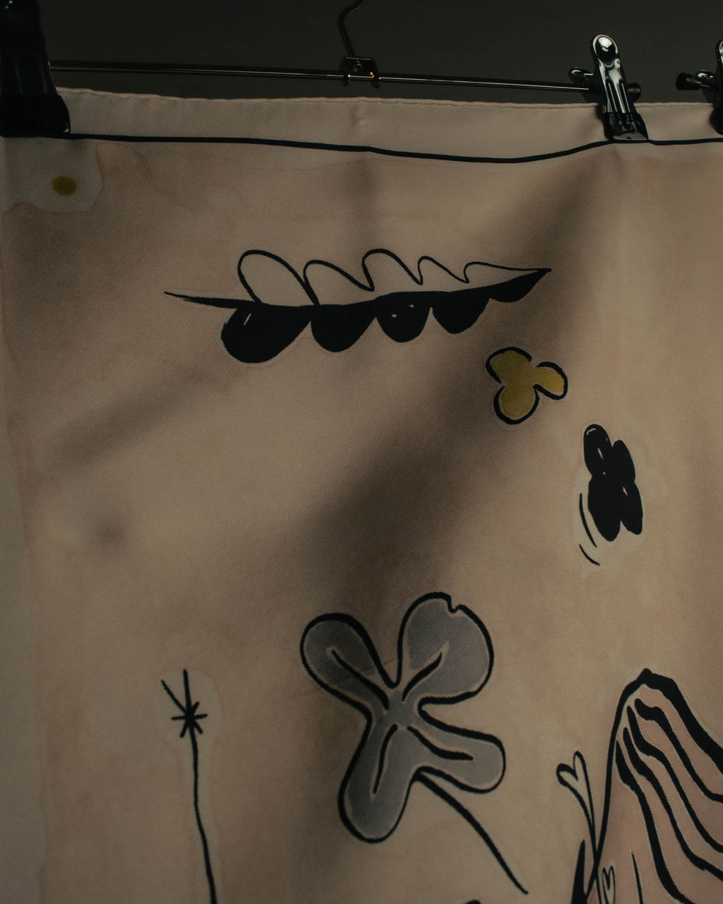 "Christian Dior" 2010's Modern surrealist trump print silk scarf