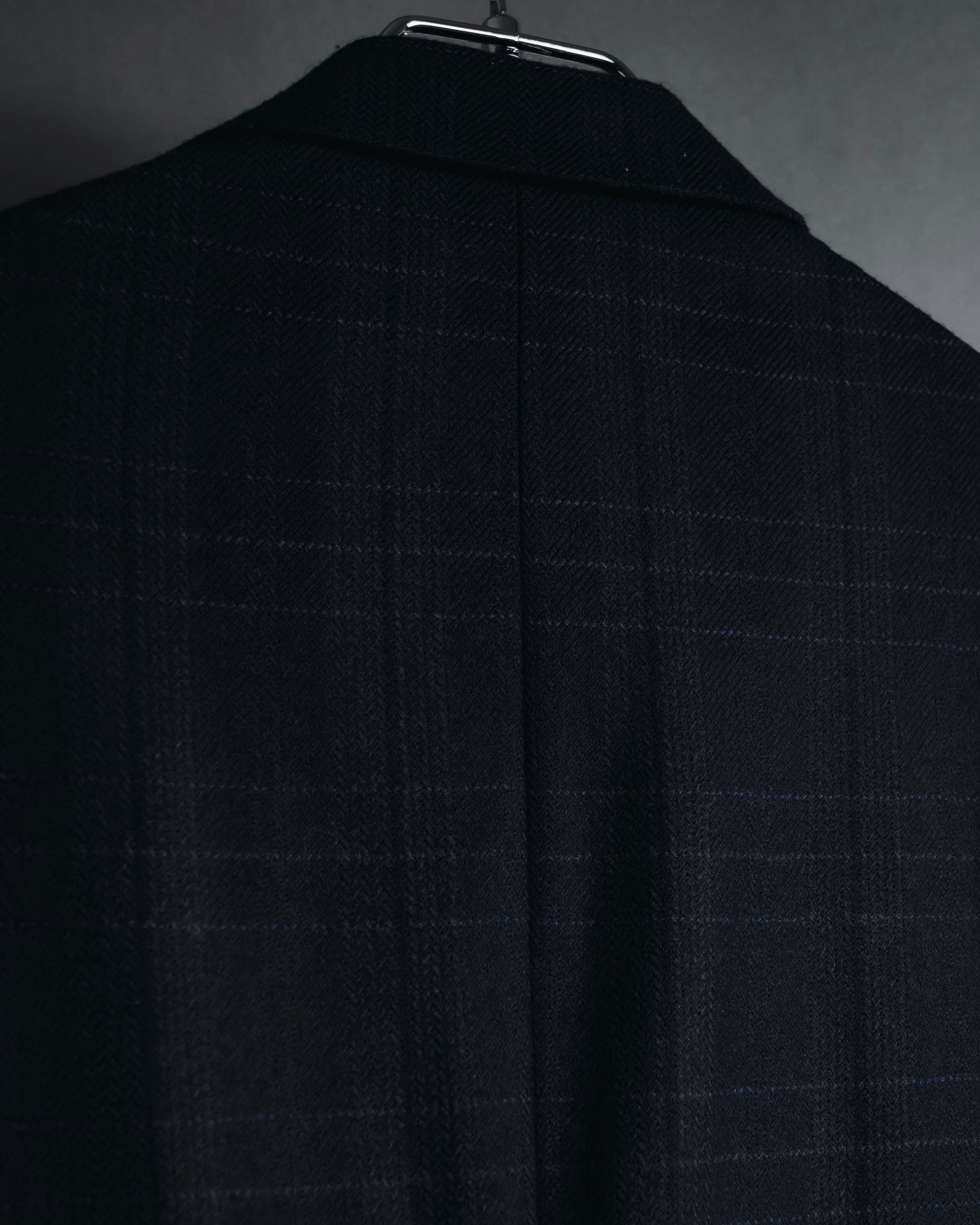 "Burberrys" 90’s dark check wool cashmere blend tailored jacket