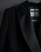 “MOSCHINO” Satin lapel double-breasted tuxedo jacket