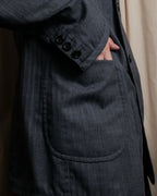 "COMME des GARCONS HOMME PLUS" 14SS modified lapel design striped jacket