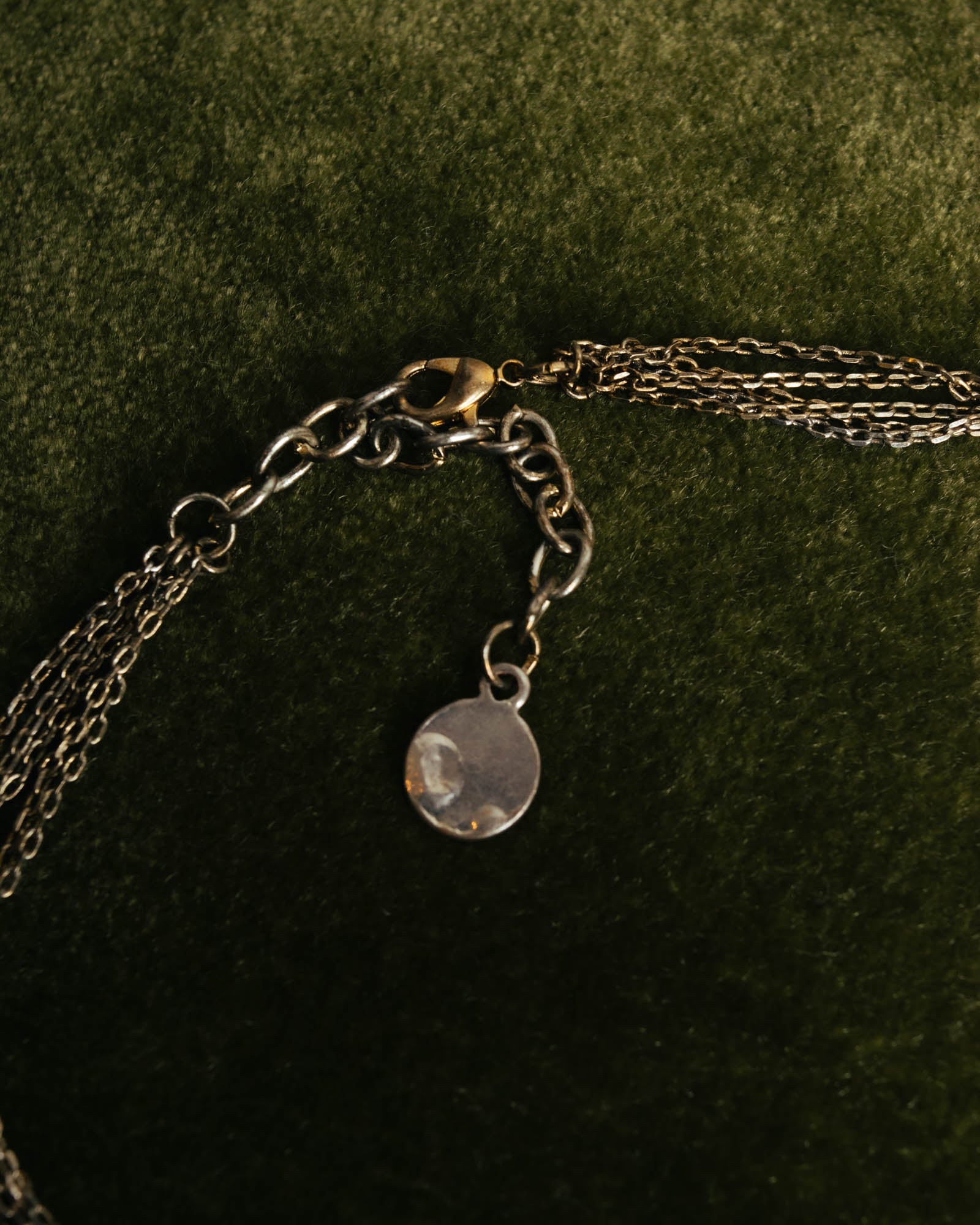 "Christian Dior" Rhinestone logo choker necklace