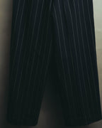 -SPECIAL- "LOEWE" 10's Pinstriped silk-lined wide trousers