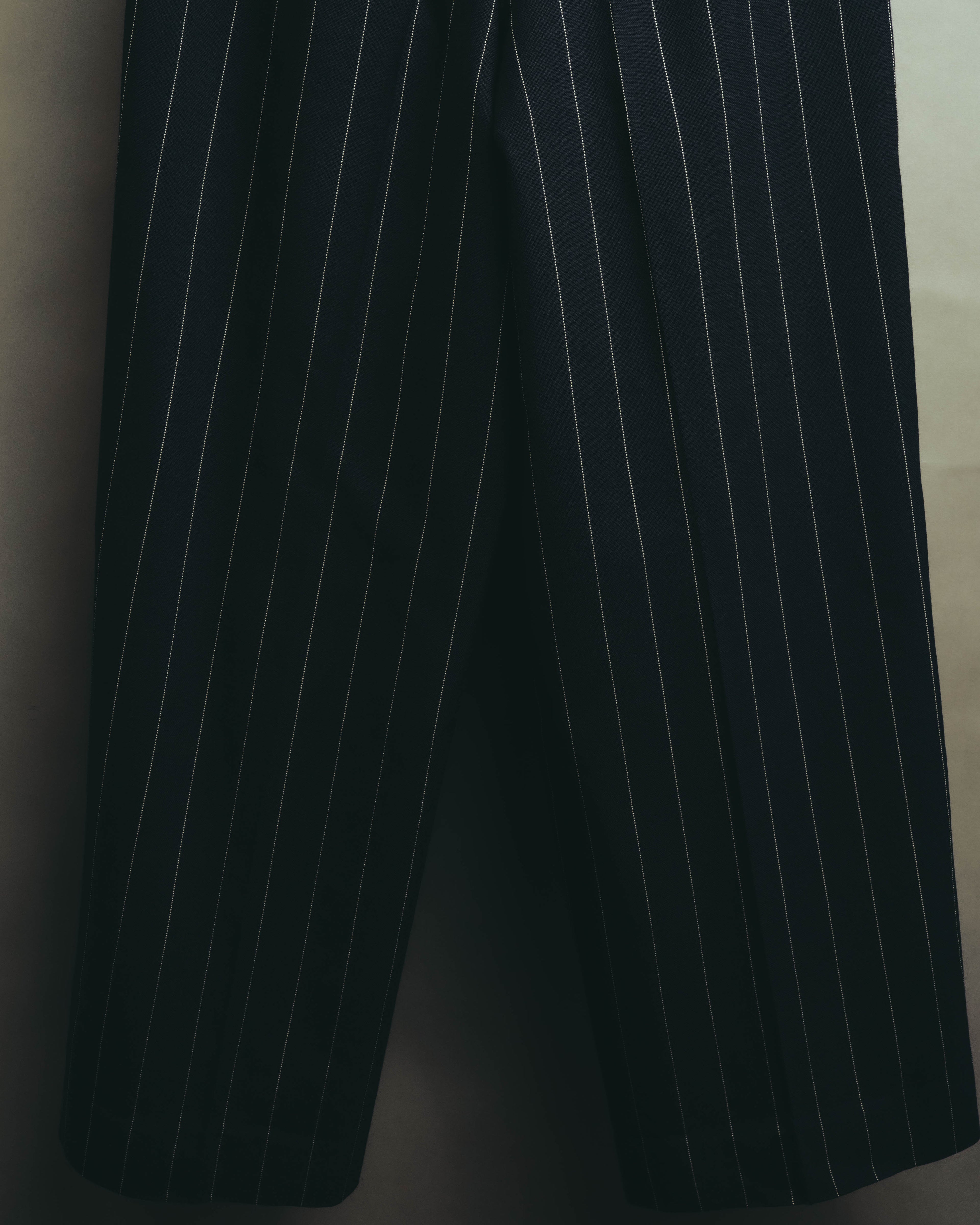 -SPECIAL- "LOEWE" 10's Pinstriped silk-lined wide trousers