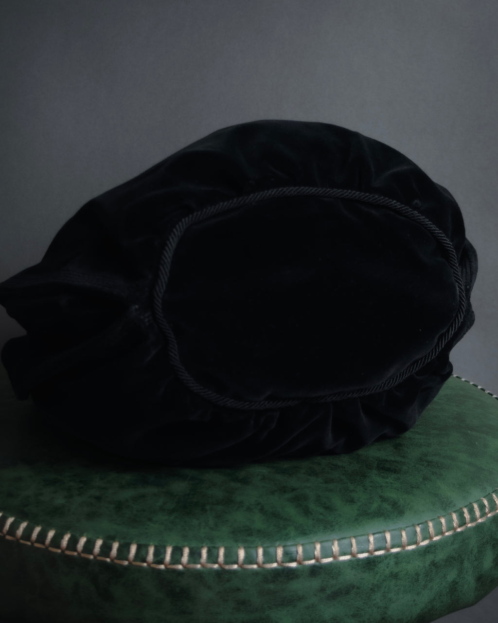 "LOEWE" Late 80s-Early 90s velvet knot tassel handbag