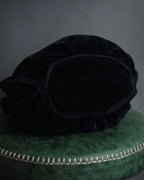 "LOEWE" Late 80s-Early 90s velvet knot tassel handbag