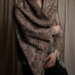 "Christian Dior" Jacquard paisley pattern fringe stole