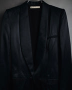 "BALENCIAGA.PARIS" 2008-2009 Sculptural satin shawl collar tuxedo jacket