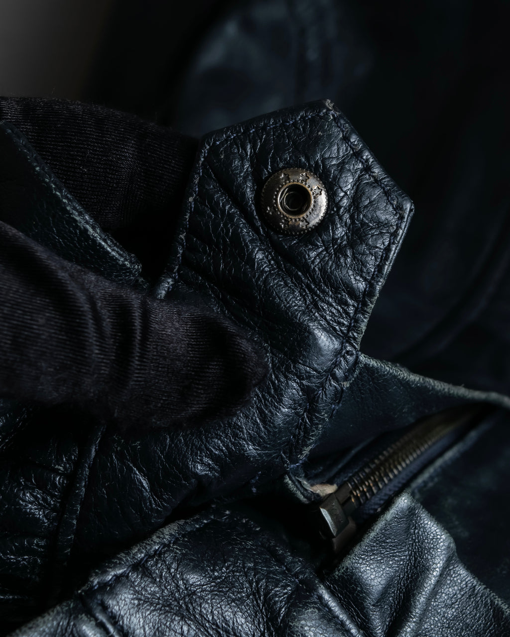 "RED VALENTINO" Gather design lamb leather jacket