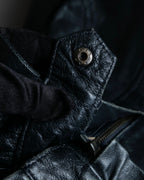 "RED VALENTINO" Gather design lamb leather jacket