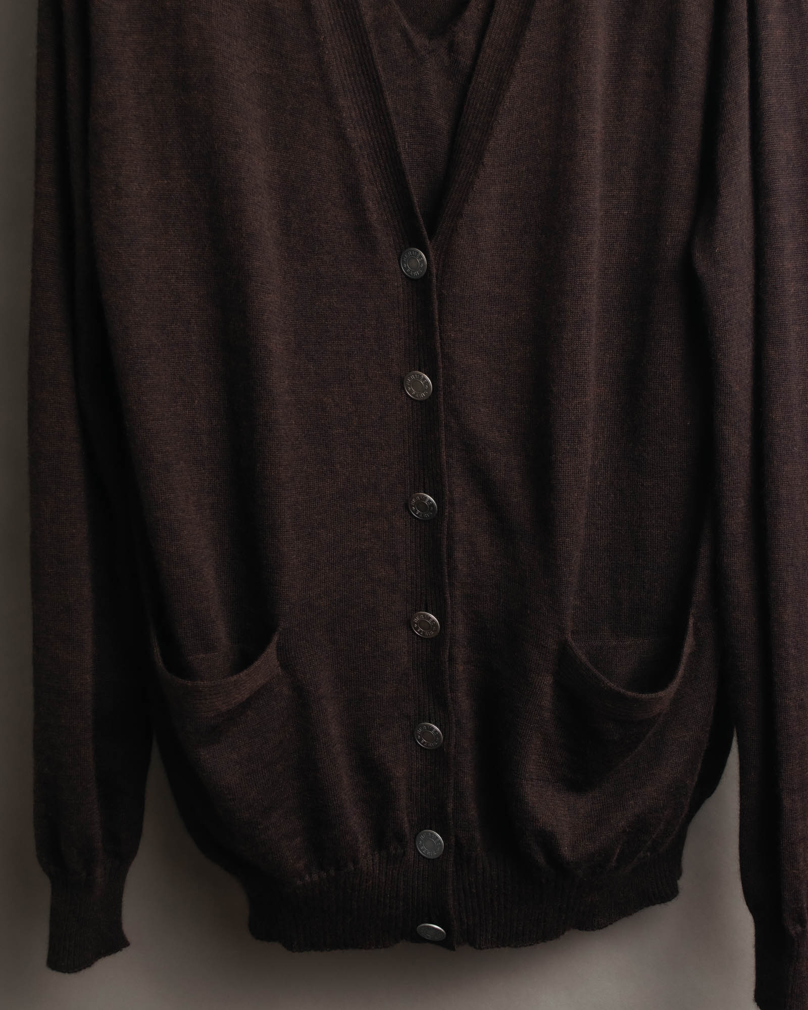 -SPECIAL- “HERMES” 00’s Cashmere cardigan and sleeveless knit twin set