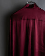 "GUCCI" Beautiful burgundy color silk bowtie shirt