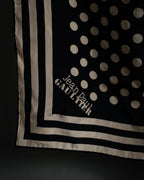 "JEAN PAUL GAULTIER" Classical dot pattern silk scarf
