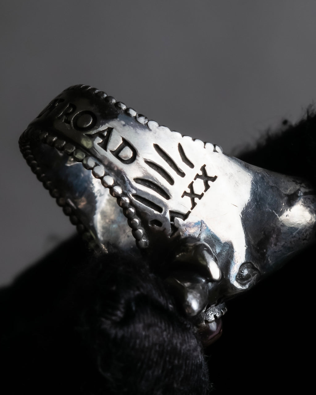 "GUCCI" Anger forest collection silver bullhead motif ring