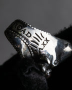 "GUCCI" Anger forest collection silver bullhead motif ring