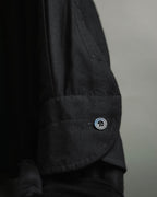 "TOM FORD" 2010's Fluid rayon silk classic collar black shirt