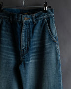 "Saint Laurent" Faded straight line denim pants