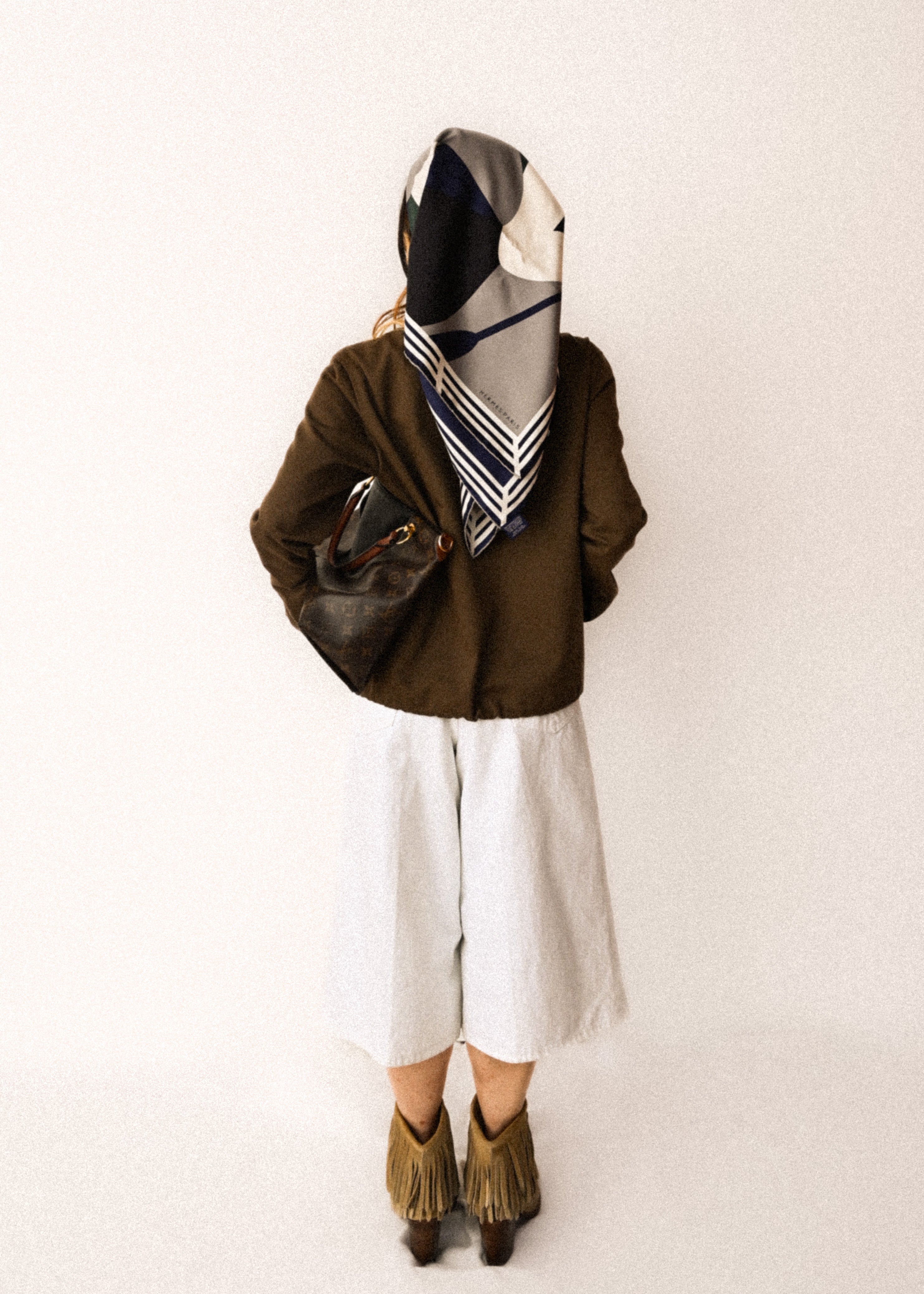 VINTAGE/ Short Length Cotton Jacket Brown