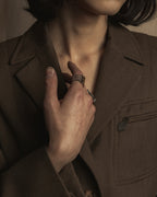 -SPECIAL- "HERMES" 90's Military-inspired zip design tailored jacket