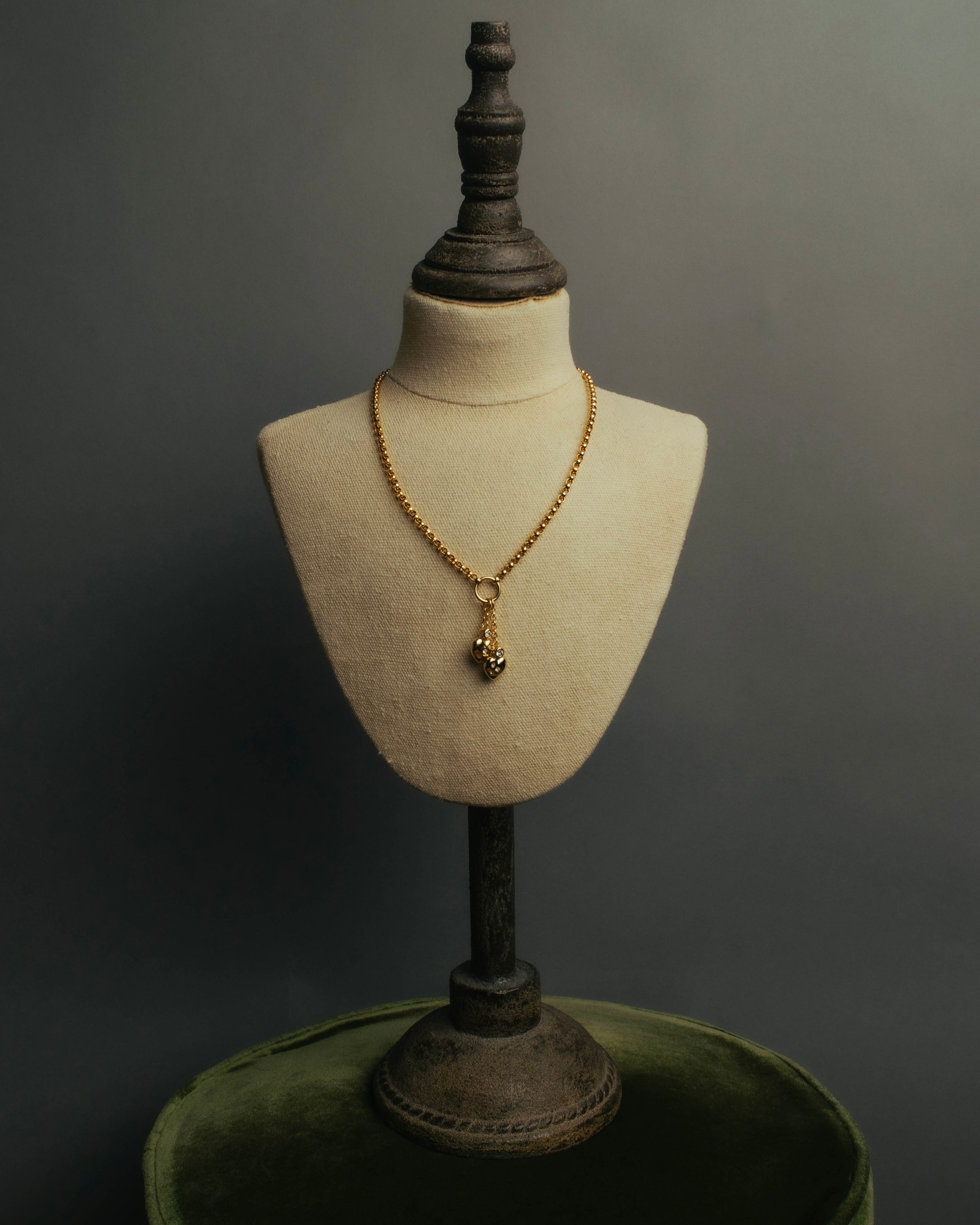 "Christian Dior" 80's-90's Romantic heart charm necklace
