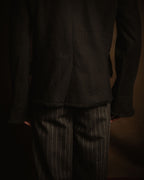 –SPECIAL– "tricot COMME des GARÇONS" 2004AW Fringed cut-off boiled wool tailored jacket