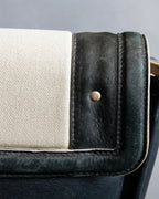 "Chloe" Leather &amp; canvas combination design chain crossbody bag