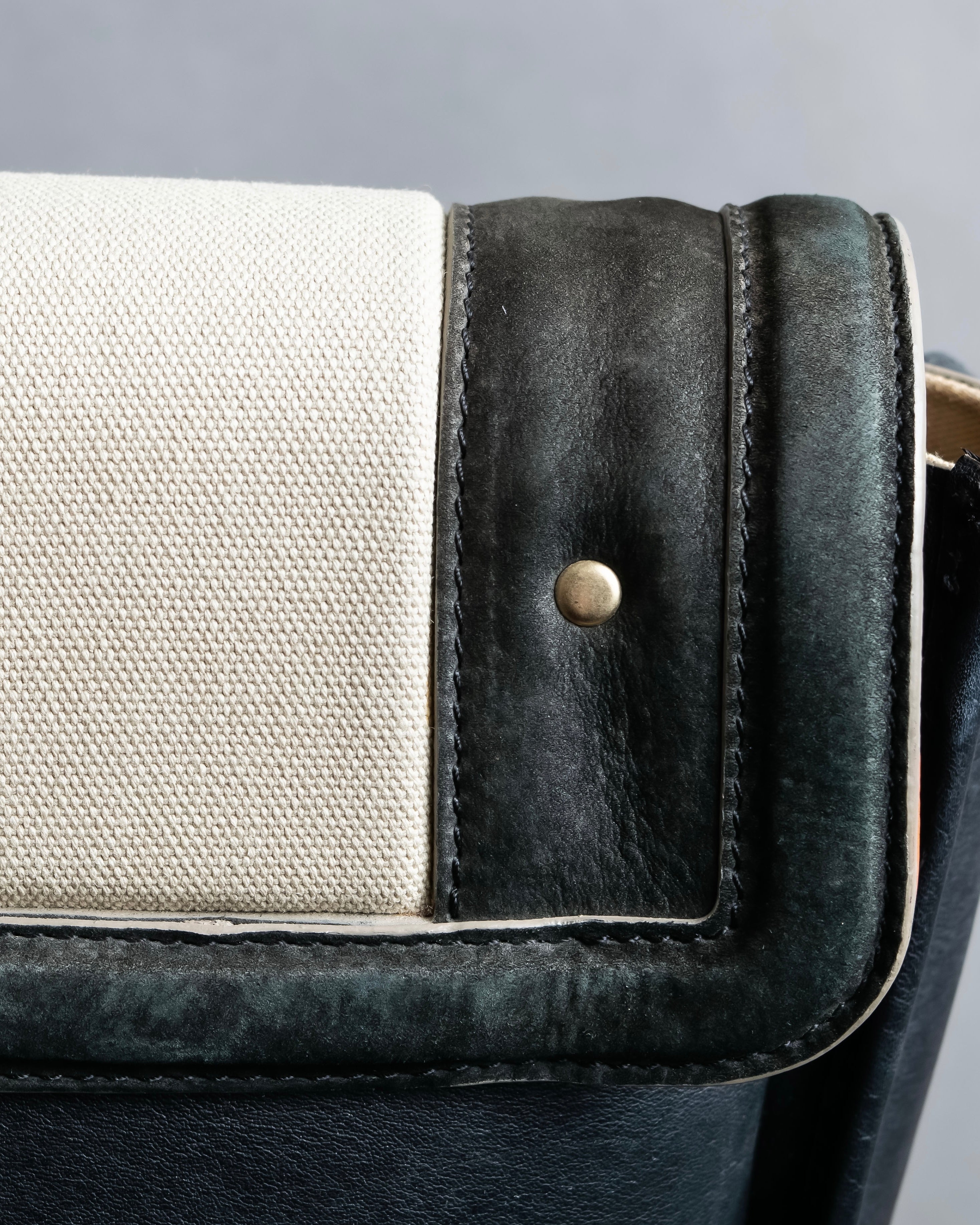 "Chloe" Leather &amp; canvas combination design chain crossbody bag