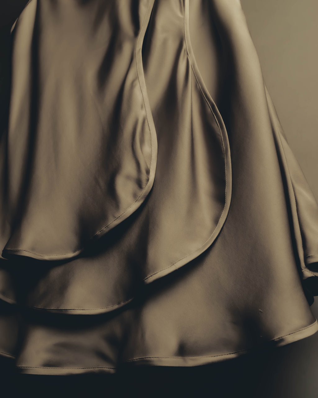 "GIORGIO ARMANI" 90's-00's Draped silk sleeveless top and skirt set