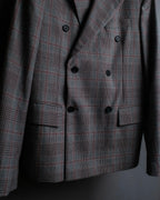 "Calvin Klein" Glen check oversized double breasted jacket