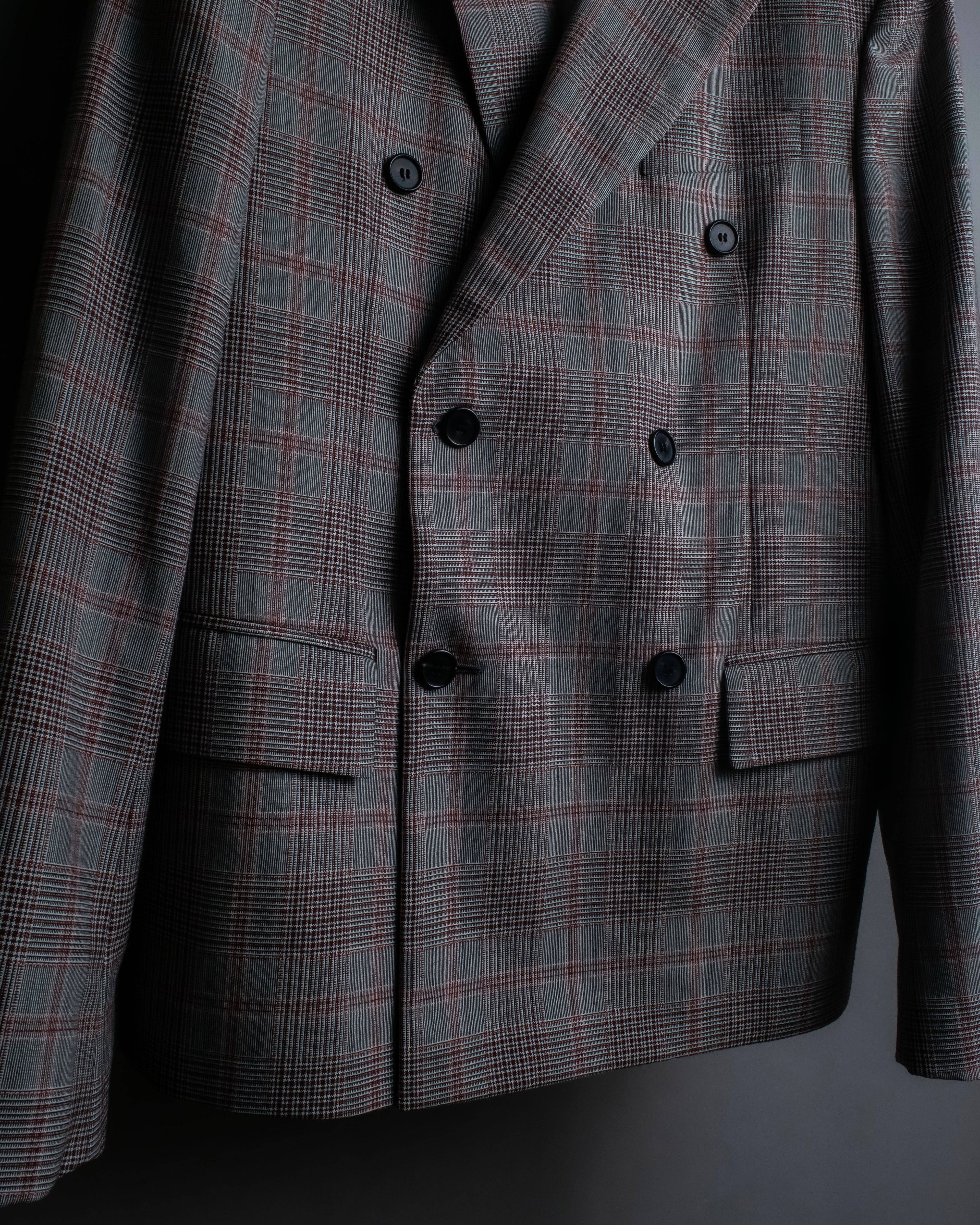 "Calvin Klein" Glen check oversized double breasted jacket