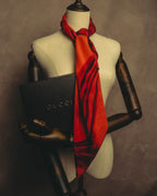 –SPECIAL– “GUCCI” 80’s-90’s Abstract marble print silk scarf