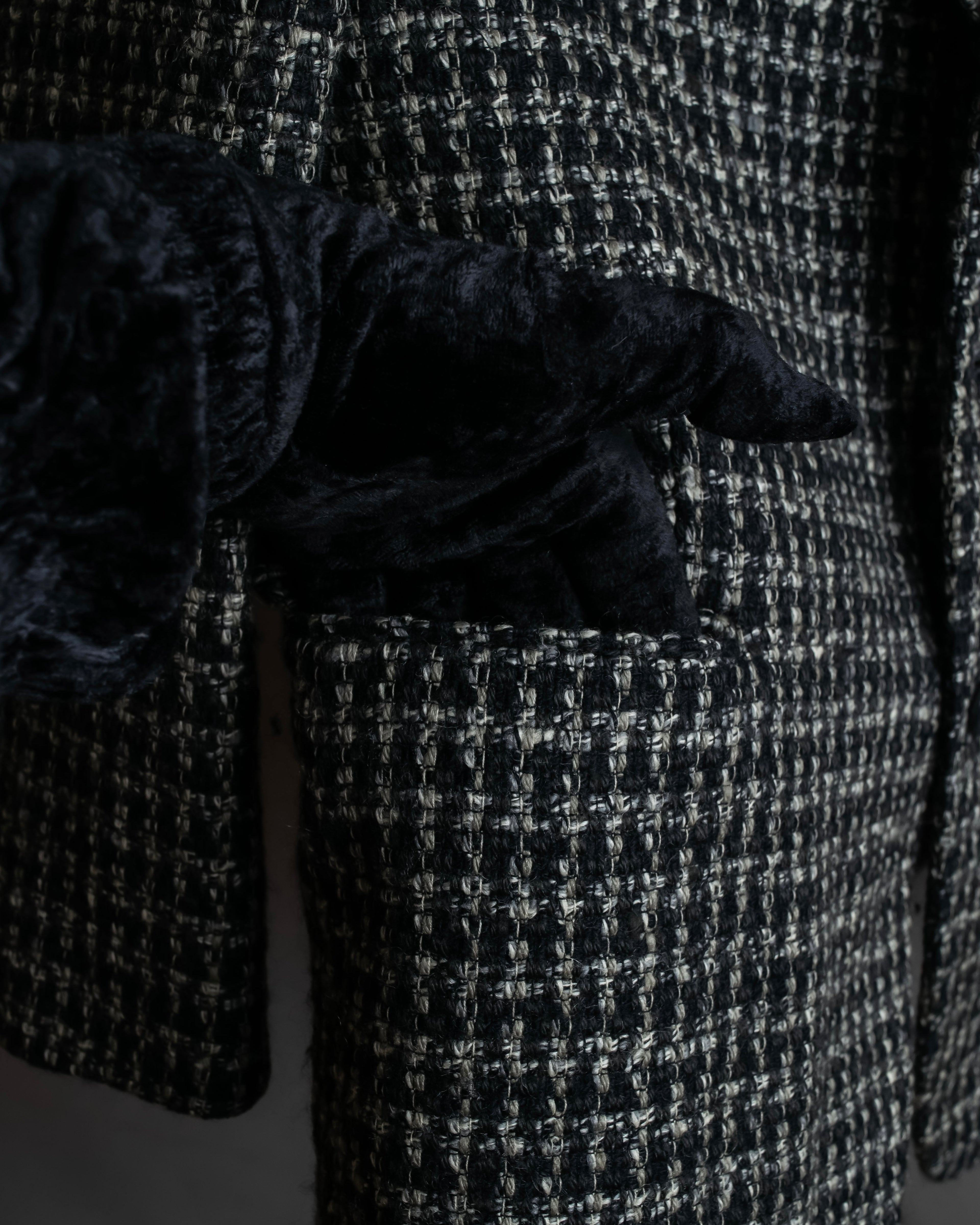 "GIORGIO ARMANI" Twill houndstooth pattern tailored jacket