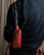 "MAISON MARGIELA 2001SS" Horizontal design silver chain handle leather bag