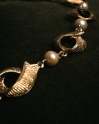 “Yves Saint Laurent” 80’s-90’s Baroque pearl heart motif necklace