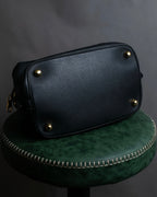 "LOEWE" Flap pocket design ostrich leather bag