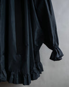 "PATOU" Ribbon shirring design poncho dress